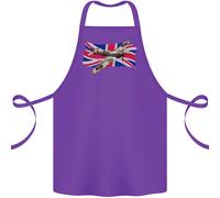 Supermarine Spitfire Con The Union Jack Cotone Grembiule 100% Biologico