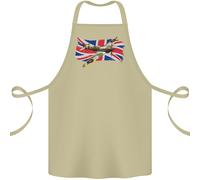 Supermarine Spitfire Con The Union Jack Cotone Grembiule 100% Biologico