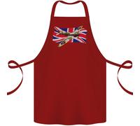 Supermarine Spitfire Con The Union Jack Cotone Grembiule 100% Biologico