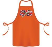 Supermarine Spitfire Con The Union Jack Cotone Grembiule 100% Biologico
