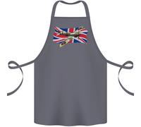 Supermarine Spitfire Con The Union Jack Cotone Grembiule 100% Biologico