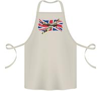 Supermarine Spitfire Con The Union Jack Cotone Grembiule 100% Biologico