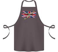 Supermarine Spitfire Con The Union Jack Cotone Grembiule 100% Biologico