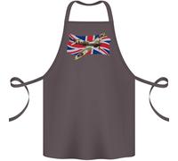 Supermarine Spitfire Con The Union Jack Cotone Grembiule 100% Biologico