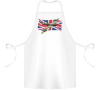 Supermarine Spitfire Con The Union Jack Cotone Grembiule 100% Biologico