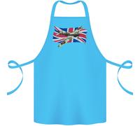 Supermarine Spitfire Con The Union Jack Cotone Grembiule 100% Biologico