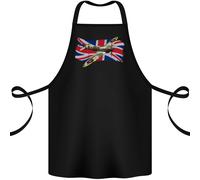 Supermarine Spitfire Con The Union Jack Cotone Grembiule 100% Biologico