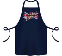 Supermarine Spitfire Con The Union Jack Cotone Grembiule 100% Biologico