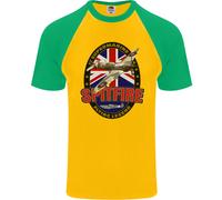 Supermarine Spitfire Flying Legend Maglietta Baseball S/S Da Uomo