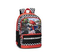 SUPERMARIO MARIOKART - Zaino Scuola Media, Elementare per Bambini e Ragazzi, con Schienale Imbottito e Rinforzato, Spallacci Regolabili e Vano Principale + Tasca Frontale cm 32x21x43h