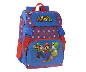 SUPERMARIO Standard, Zaino Estensibile Unisex Bambini E Ragazzi, Blu (Blue), Taglia unica