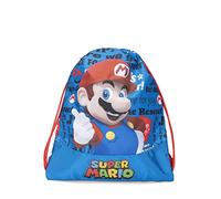 SUPERMARIO - Zainetto Bambina e Bambino con Chiusura a Coulisse e Sistema Anti-Soffocamento, Valido come Sacca Sportiva e Asilo - Zaino Bambina Utile come Zaino Scuola e Free Time, Cm 35x42h