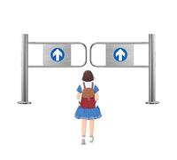 Supermercato Acciaio Inossidabile Barricata Porte Di Accesso,Automatico Chiusura Cancello Per Biblioteca,Magazzino Industriale Metallo Oscillazione Cancello(100cm/39.4in)