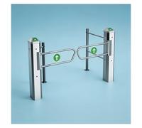 Supermercato con cancello a battente elettrico, ingresso con sensore di accesso radar unidirezionale, acciaio inossidabile 304, diretto in fabbrica(6R 4C-SS)