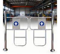 Supermercato Entrata Sicurezza Cancello,Magazzino Industriale Metallo Manuale Oscillazione Cancello,Automatico Chiusura Unidirezionale Porta,Porta A Mezza Vita In Metallo Per Sbarra(200cmx100cm)