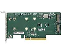 Supermicro - Aoc-slg3-2m2 - Pcie - M.2 - Basso Profilo - Pcie 3.0 - Verde - 10 - 55 à'â°c
