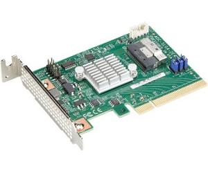 Supermicro AOC-SLG4-2E4T-O 2-Port Retimer, x8 PCIe Gen 4, Low Profile AOC, RoHS