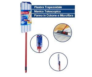 SUPERMOCIO LAVATUTTO VILEDA LAVA PAVIMENTI PANNO IN MICROFIBRA CON MANICO 51458