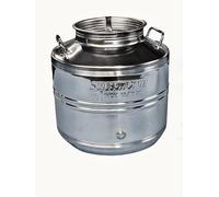 SUPERMONTE CONTENITORE FUSTO BIDONE 30L IN ACCIAIO INOX PER OLIO ED ALTRI ALIMENTI