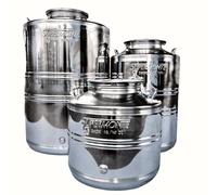 SUPERMONTE CONTENITORE FUSTO BIDONE 50L IN ACCIAIO INOX PER OLIO ED ALTRI ALIMENTI