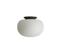 Supernate Plafoniera Ø28 Bianco Opale/ Nero