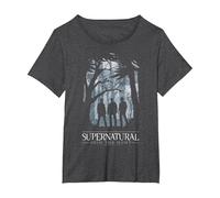 Supernatural Join The Hunt Silhouette Maglietta, Donna Plus-Size, Grigio Scuro, 3X
