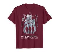 Supernatural Join The Hunt Silhouette Maglietta, Uomo, Bordeaux, L