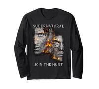 Supernatural Sam Dean Cracking Portraits Maglia a Manica