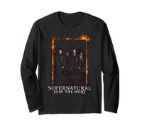 Supernatural Sam Dean Fire Door Maglia a Manica