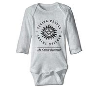 Supernatural Save People Hunting Things Baby Tiny Tutine Manica Lunga Tuta grigio 6-12 Mesi