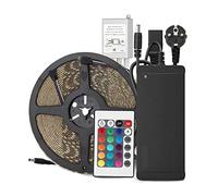 SUPERNIGHT LED RGB 10M/32.8ft 60LEDs/M LED Strip RGB 5050 SMD 600LEDs Luce di Striscia ip65 Impermeabile con 24 Tasti Controller Telecomando + DC24V Adattatore di Alimentazione EU Plug