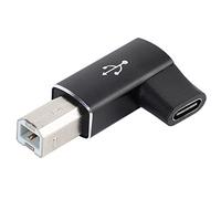 SUPERNIGHT USB tipo C a USB B Convert Connector, USB C femmina a midi adattatore 90 gradi compatibile con stampanti, MIDI, videogiochi, sintetizzatori e supporta i computer portatili HP Dell ecc.