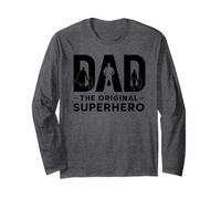 Superpapà papà Supereroe Divertente Maglia a Manica