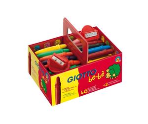 Superpastelloni a cera GIOTTO be-bè assortiti Schoolpack da 40 + 2 temperini - F