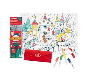 SUPERPETIT - 1 set in silicone + 5 pennarelli + 1 bracciale dorato + bonus "lettera a Babbo Natale" - facile da pulire - riabilitabile - da 3 anni