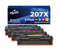 Superprint 207X - Toner di ricambio per HP Color Laserjet Pro M255dw MFP M282nw M283cdw M283fdw W2210X W2211X W2213X W2212X 207A, confezione da 4 pezzi