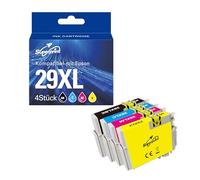 Superprint 29 cartucce XL (con chip) compatibili con Epson 29XL T29XL per Expression Home XP-230/240/250/330/340/350/430/440/450 serie di stampanti (confezione da 4)