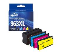 Superprint 963 cartucce XL Multipack compatibili con cartucce d'inchiostro HP 963XL (con chip) per OfficeJet Pro 9010/e 9012/e 9014/e 9015/e 9016 9019/e 9020 9022/e 9025/e AIO (confezione da 4)