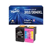 Superprint Cartuccia d'inchiostro compatibile con HP 302XL 304XL | Compatibile con stampanti HP 302/304, con funzionalità plug-and-play basata su chip per una stampa fluida e stabile