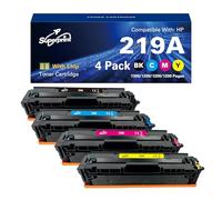 Superprint Cartuccia toner 219A (con chip), compatibile con HP W2190A W2191A W2192A W2193A 219A (standard, confezione da 4)
