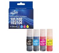Superprint Inchiostro di ricambio compatibile con Epson 101 102 103 104 Ecotank (set da 4 pezzi, universale)