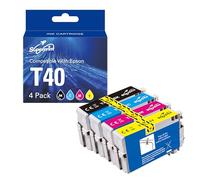 Superprint T40 Cartucce (con chip), compatibili con Epson C13T40C140 SureColor SC-T3100 SC-T5100 T40C1 T40D2 T40D3 T40D4 (4 pezzi)