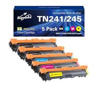 Superprint TN241 TN245 - Toner compatibile con Brother TN-241 TN-245 TN-221 TN-225 per HL-3140CW HL-3150CDW HL-3170CDW MFC-9130CW MFC-9140CDN MFC-9330CDW MFC-9340CDW (confezione da 5)