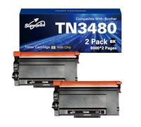 Superprint TN3480 Toner compatibile per Brother TN-3480 per Brother HL-L5000DN HL-L5100DN HL-L5100DNT HL-L5200DW DCP-L5500DN MFC-L5700DN MFC-L5750DW (confezione da 2)