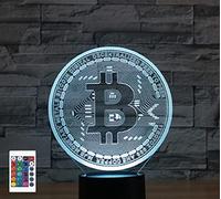 SUPERRUIDALONG 3D Bitcoin Telecomando 16 Colori Luci Notturne Illusione Acrilico LED Lampada da Tavolo Comodino Camera da Letto Scrivania Decorazione Regalo di Compleanno Giocattolo per Bambini