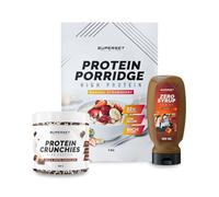 Superset Nutrition - Pacchetto Colazione - Porridge - Crunchies Di Proteine Cioccolato Al Latte E Bianco + Zero Syrup Caramello - I must per la colazione!