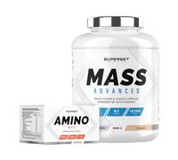 Superset Nutrition - Programme Prise de Masse Débutant - Mass Advanced 2,5kg Cookies - Amino Max