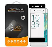 Supershieldz [2-Pack] Sony Xperia XA Tempered Glass Screen Protector, [Full Screen Coverage] Anti-graffio, Senza Bolle, Garanzia di Sostituzione a Vita (Nero)