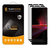 Supershieldz - Pellicola protettiva in vetro temperato per Sony (Xperia 1 III), protezione schermo a schermo intero, antigraffio, senza bolle (nero)