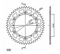 Supersprox Corona Alluminio S AL P520-D48 per Yamaha YZ 125 1998